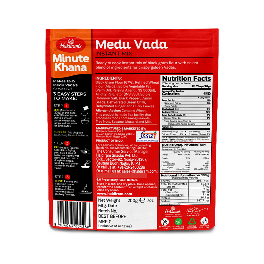 Buy Medu Vada - Instant Mixes | Haldiram's